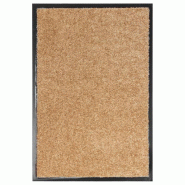 Décoshop26 - Paillasson lavable 40 x 60 cm PVC antidérapant et polyamide crème DEC040607 - beige 3000265018625