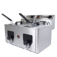 Friteuse électrique PF-10+10 400/50-60/3N-5130147 - double bacs 8+8 litres - acier inoxydable Friteuse électrique PF-10+10 400/50-60/3N-5130147 - double bacs 8+8 litres - acier inoxydable