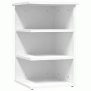 Helloshop26 - Armoire latérale pratique pour canapé 35 x 35 x 55 cm avec 3 étagères style moderne en aggloméré blanc 02_0047869 - blanc Bois mas