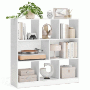 Helloshop26 - Bibliothèque ouverte étagère de rangement sur pieds dimensions: 97,5 x 30 x 100 cm blanc 12_0004279 - 3000222411681