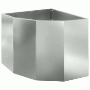 Helloshop26 - Jardinière d'angle moderne utilisé pour optimiser l'espace extérieur 60 x 60 x 50 cm en acier galvanisé argent 02_0052906 - acier 30