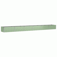 Helloshop26 - Jardinière moderne 600 x 80 x 45 cm pour plantes d'intérieur et extérieur design industriel en acier vert 02_0059274 - vert acier 300