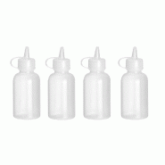 HENDI Mini flacon distributeur - set de 4 pièces, 0,05L, Transparent, ⌀35x(H)100mm - transparent matière synthétique 557990_0