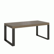 Itamoby Table extensible Tecno Premium 120/380x90 cm avec pieds gris et anthracite - beige 8050598907146