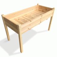 IvoQ Jardinière Surélevée – Bois FSC – Bac de Culture en Bois – Résistant aux Intempéries – 126x60x76 cm – Pour Balcon & Jardin - 8721335300109
