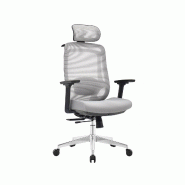 OfficeSense OS120 Chaise de Bureau Ergonomique – Chaise en Maille – NEN1335 – Inclinable – Soutien lombaire – Adultes – Gris – Design Co