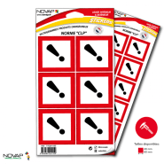 Planches de 6 panneaux adhésifs 80x80 mm produits dangereux - PADLPN-NV02/DG07_0