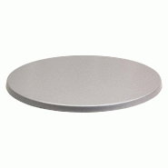 Plateau rond de table extérieur Werzalit Ø60cm décor alu
