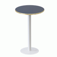 RestooTab - Mange-debout Rome blanc Ø60cm bleu fes fenix chants couleur laiton - bleu Bois manufacturé TB-ROMFF1-R60M-BL.FES-LAI