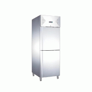Romux® Armoire Réfrigérée Positive 2 Portillons 68 cm avec Refroidissement Froid Ventilé en Acier Inox avec Capacité de 430 L - 8435811807784
