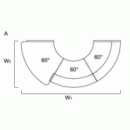 Banque d'accueil courbe bi-colore modèle Valde - MDD - Chêne Canadien, Gauche_1