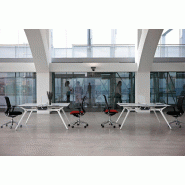 Bureau bench plateau verre - verre Bureau bench plateau verre - verre