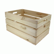 Caisse bois naturel L54xP36xH30cm