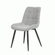 Chaises Cristo grises claires x4 -  Autre Velours Amadeus 60x51.5 cm - gris textile 3520071978772