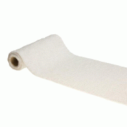 Chemin de table polar blanc filaments argent 30cm x 3m