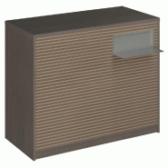 Comptoir Vertigo H T01nat. Spl.Droit L120cm 2tabl.Couliss. 4tab.Amovib. Noyerfon