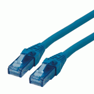 Cordon ROLINE UTP Cat.6A / 10 Gigabit, Component Level, LSOH, bleu, 1,5 m_0