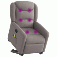 Fauteuil inclinable de massage Taupe Tissu Modèle Altoria - 8721102961939