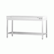 GGM Gastro Table inox de découpe avec plan blanc - Profondeur 600 mm | Ggm - ATK186_FKPGT186 - blanc 4063326376095_0