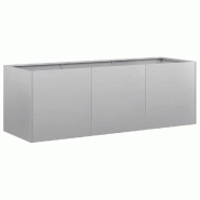 Helloshop26 - Jardinière rectangulaire moderne jardin terrasse 120 x 40 x 40 cm en acier galvanisé 02_0051469 - acier 3000236928083