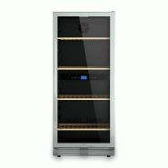 Les Petits Champs  CAVCED149 - cave de conservation dual zone 149 bouteilles encastrable - noir aluminium CAVCED149