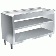 Meuble inox traversant avec clayette P 700 mm - 1400_0