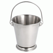 Mini seau inox argent Ø9x9cm - par 12