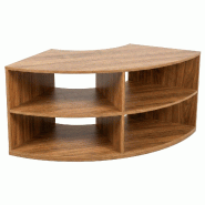 Oviala Business Meuble TV effet bois 120X59 cm style scandinave, bois clair , L 120 x l 59 x h 53 cm Oviala - beige Bois manufacturé 114793