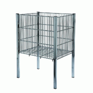 Soldeur pliable fil chromé - pieds 55x42x76 cm - acier rectangulaire