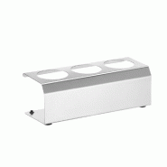 Support sauces, HENDI, 3 trous ¸70 mm, 274x102x(H)98mm - inox 557983