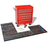 Vidaxl chariot à outils pour atelier avec 1125 outils acier rouge 142248 Vidaxl chariot à outils pour atelier avec 1125 outils acier rouge 142248
