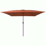 VidaXL Parasol de jardin Terre cuite 295 x 295 x 245 cm Modèle Orion Sud - 42003657