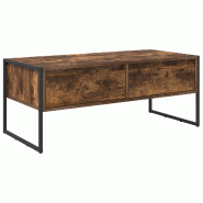 VidaXL Table basse Chêne Fumé 100 x 46 x 40 cm Bois d'ingénierie Modèle Helios Chic - 886446
