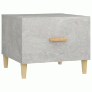VidaXL Table basse Gris béton 50x50x40 cm Bois d'ingénierie Modèle Cascade Pro - 812716