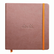 Webnotebook Rhodiarama taupe A5, 192p./96 feuilles ivoire 90 g/m² brochées, ligné - beige 118744C