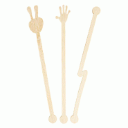 Agitateur bambou découpe fantaisie 14 cm - par 100
