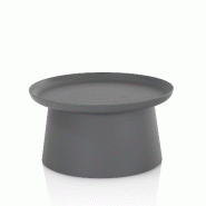 AQA Design Table basse en polypropylène TALIK-B gris. L.70 P.70 H.35 MP02364 - gris plastique polypropylène MP02364