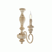 Bonetti Illumina Cascina Applique Murale En Bois Et Fer Blanc Et Tourterelle 1 Lumière .13 P.21 Bl265-Ap1-Bt - marron 8050713217877