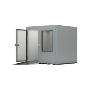 Chambre froide en kit, modulable et évolutive, composée d'une porte pivotante bombée et de couleur extérieure grise RAL 9006, conçue pour répondre à toute situation - MATRIX - COLDKIT PORTISO