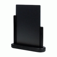 Chevalet de table ardoise A5 noir - Bois dur vernis - usage intérieur/extérieur - ardoise amovible