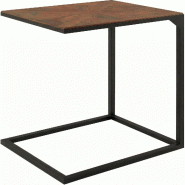CLP Table d'appoint Velaro Bois HBT: 61x45x35 cm Marron - marron Bois manufacturé 327468