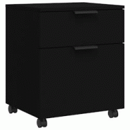 Décoshop26 - Caissons à tiroirs meuble de bureau mobile sur roulettes 45 x 38 x 54 cm en bois d'ingénierie noir DEC024565 - noir 3000254774785 Décoshop26 - Caissons à tiroirs meuble de bureau mobile sur roulettes 45 x 38 x 54 cm en bois d'ingénierie noir DEC024565 - noir 3000254774785