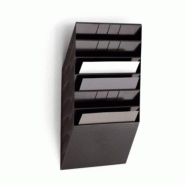 Durable Présentoir mural FLEXIBOXX 6 A4 LS, pour documents A4, noir - bleu papier 7318089785064
