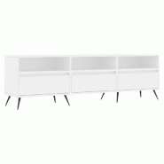 Helloshop26 - Meuble TV avec grand espace de rangement salon 150 x 30 x 44,5 cm en bois d'ingénierie blanc 02_0048967 - blanc Bois massif 30002355859