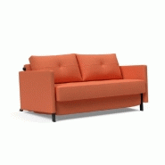 INNOVATION LIVING  CANAPÉ DESIGN  CUBED 02 ARMS CONVERTIBLE LIT 200*140 CM TISSU ARGUS RUST