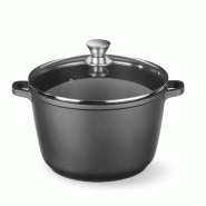 ITALCONCEPT Cocotte avec revêtement antiadhésif, HENDI, 7,5L, Noir, 387x310x(H)130mm - 611036