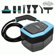 Kymo Nettoyeur Vapeur Pro, Défroisseur Manuel, Nettoyeur de Tapis, Nettoyeur Vapeur à Main, Détachant pour Sols et Salle de Bain - noir 8721161662082