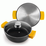 Marmite antiadhésive IBILI EVOLUTION aluminium moulé 40 x 8,5 cm 8,5 L avec couvercle et poignées en silicone 461040 - aluminium 8411922436228