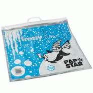 Papstar 75 Sacs cabas congélation, PEBD 18 l 52 cm x 52 cm Frosty Times - bleu 14168 Papstar 75 Sacs cabas congélation, PEBD 18 l 52 cm x 52 cm Frosty Times - bleu 14168