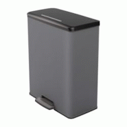 Poubelle Duo Rectangle - Deco Bin - Curver - 52l (26+26l) - 49 X 32 X 61 Cm - Anthracite - 3253921129016 Poubelle Duo Rectangle - Deco Bin - Curver - 52l (26+26l) - 49 X 32 X 61 Cm - Anthracite - 3253921129016